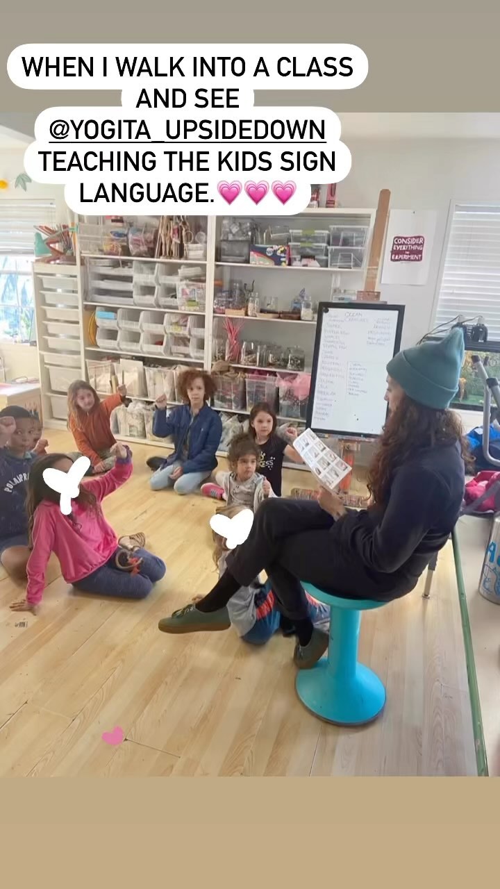 I love my teachers and I mean it everyday, but today when I walked into our homeschool class and saw Ms Stephanie teaching the kids sign language, well my heart almost popped.💗💗💗