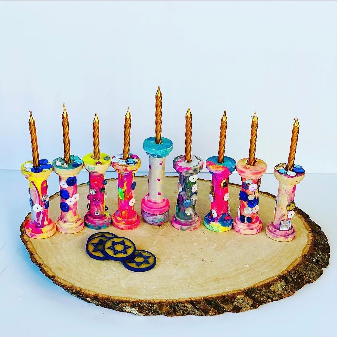 #hanukkah #festivaloflights #diymenorah #tradition 💙